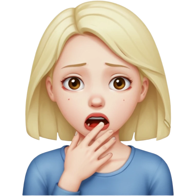 Girl choking herself  emoji