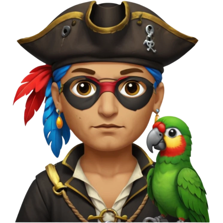 pirate and parrot emoji