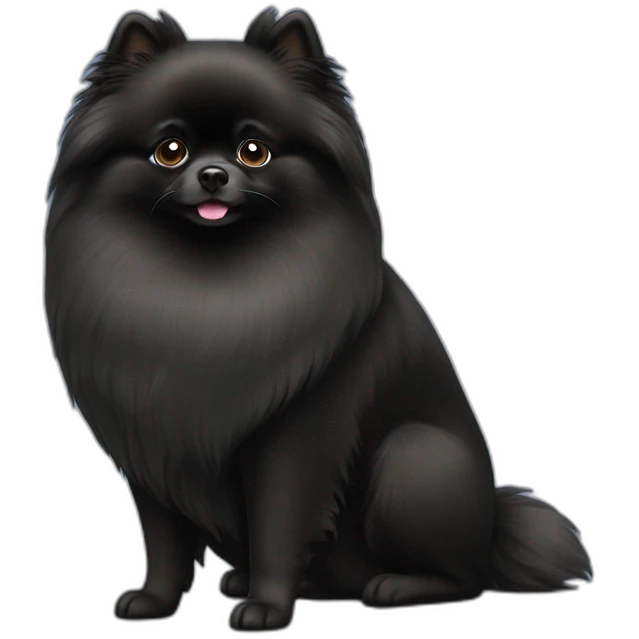 Black Pomerania sit emoji