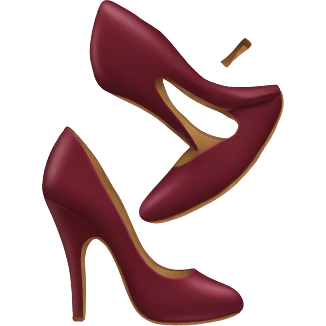 burgundy pair of high heels emoji