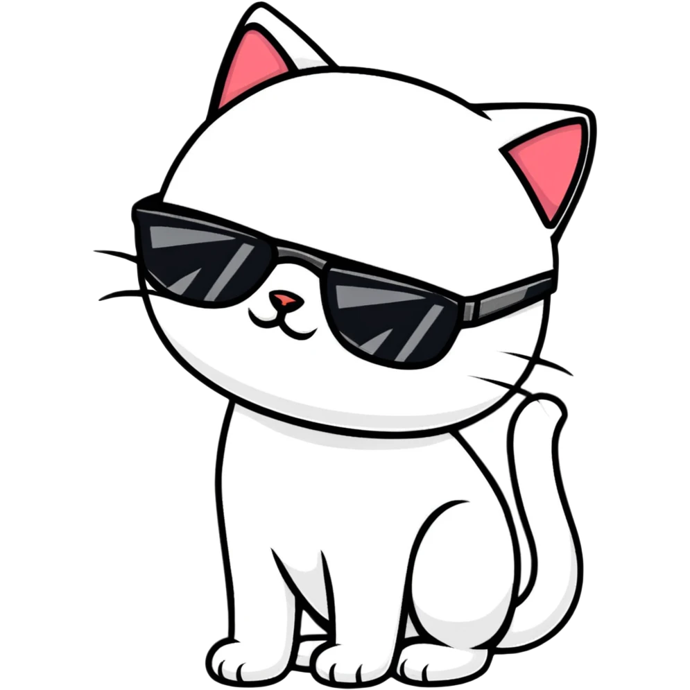 Cat with sunglasses emoji