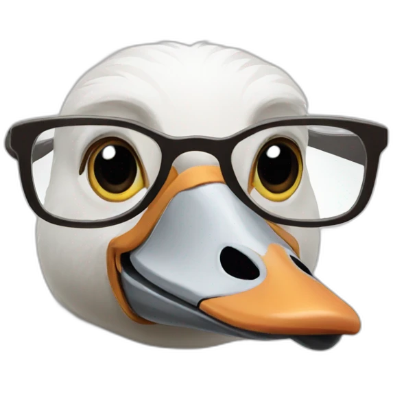 goose with glasses emoji