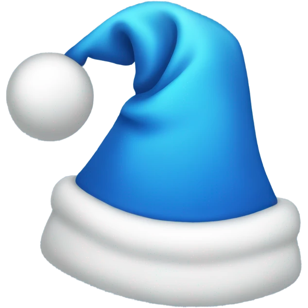 Blue Christmas hat emoji