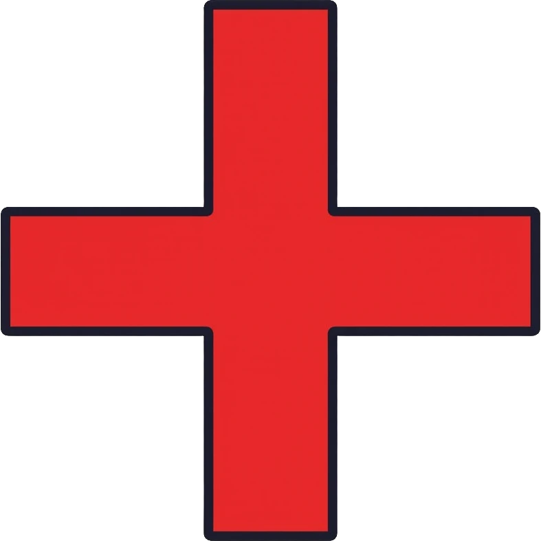 Cruz Roja (Red Cross) humanitarian organization symbol emoji