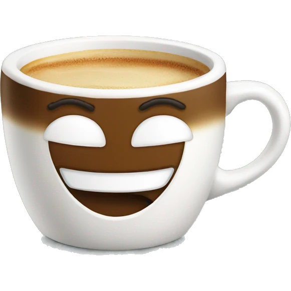 Cute espresso cup smiling emoji