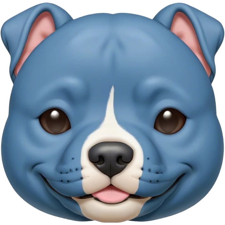Meme-Worthy Cute Sleeping Blue Staffordshire Bull Terrier Portrait Emoji, Head resting peacefully with a contented smile, showcasing a delightfully compact build and a luxuriously soft blue Fur, eyes shut in a serene nap, Simplified yet hilariously adorable features, highly detailed, glowing with a soft, drowsy light, high shine, relaxed and utterly lovable, stylized with an air of playful laziness, bright and heartwarming, soft glowing outline, capturing the essence of a comically sleepy guardian, so meme-worthy it feels like it could instantly become the next viral sensation of adorable slumber! emoji