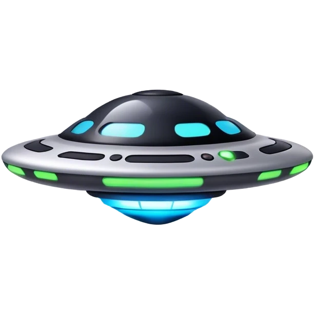 ufo with music waves emoji