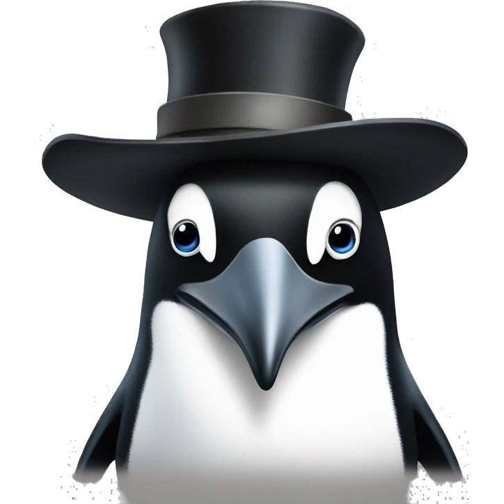 pinguin with a hat emoji