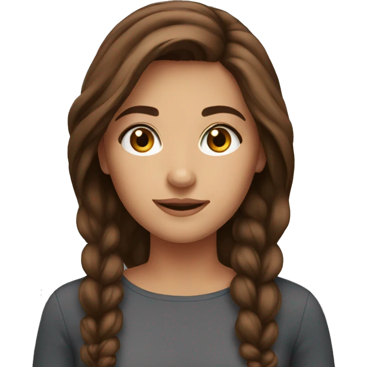 beautiful girl with brown hair emoji