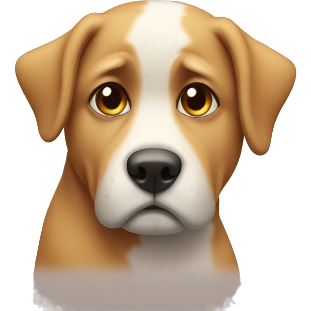 Sad dog emoji
