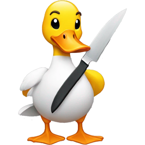 Duck with a knife  emoji