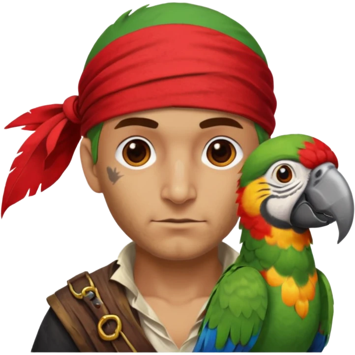 pirate and parrot emoji
