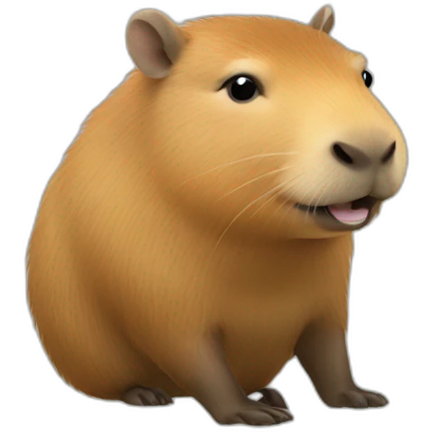 capybara in a suti emoji