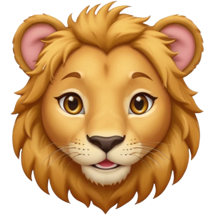 Happy cute Lioness emoji