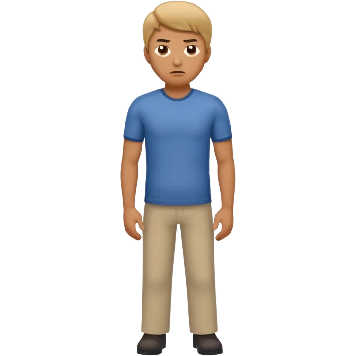 Man standing with his hands on his hips with an annoyed look on his face. His body is turned slightly to the side emoji