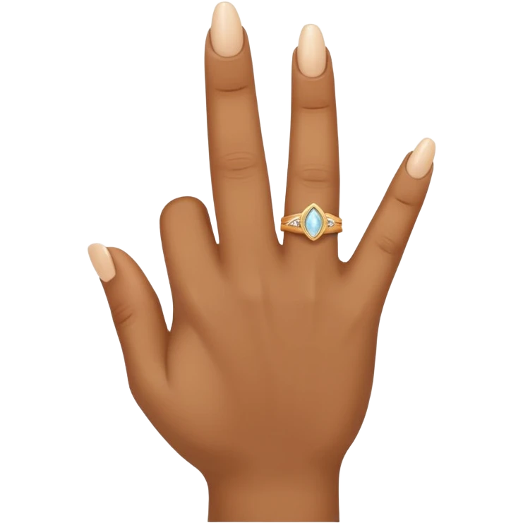 make me a hand emoji with the ring and middle finger sticking up on one hand emoji