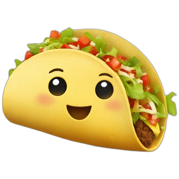 Happy Mexican taco emoji