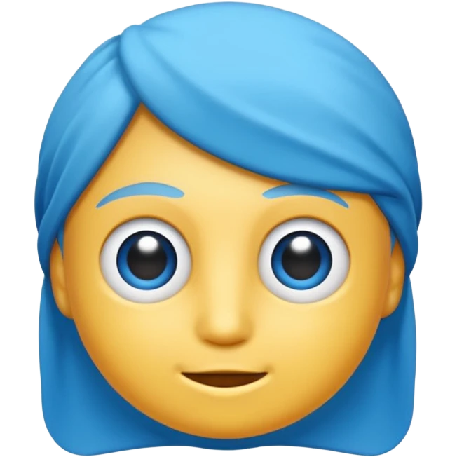 cartella azzurra senza faccia  emoji