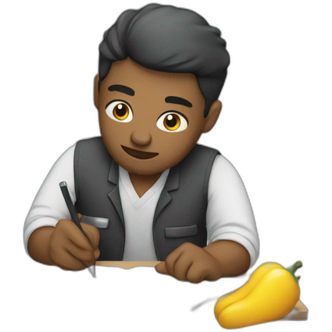 a person working hard emoji