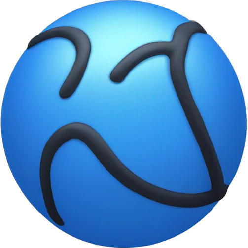 Electric blue ball emoji