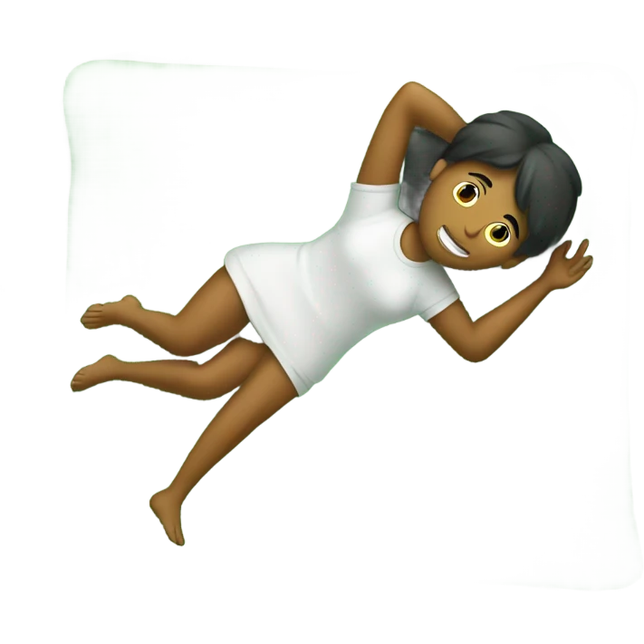 Laying down on grass emoji