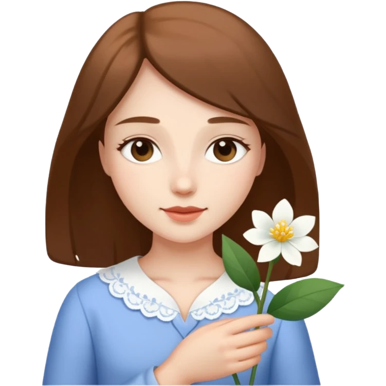 veronicas flower white emoji