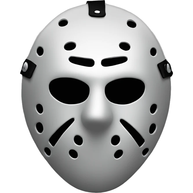 Friday 13th hockey mask，simple emoji