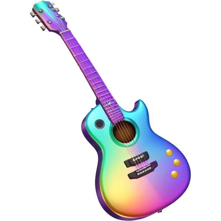 Iridescent guitar emoji