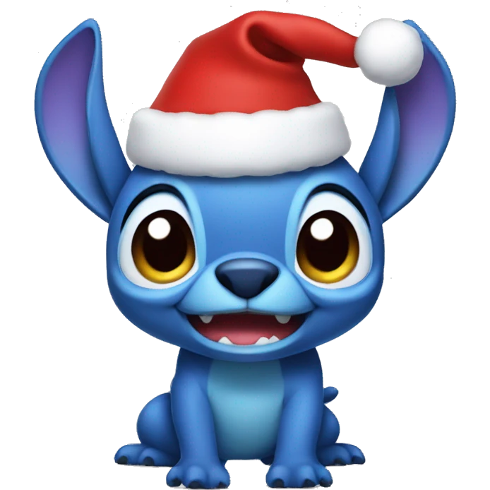 stitch with santa hat emoji