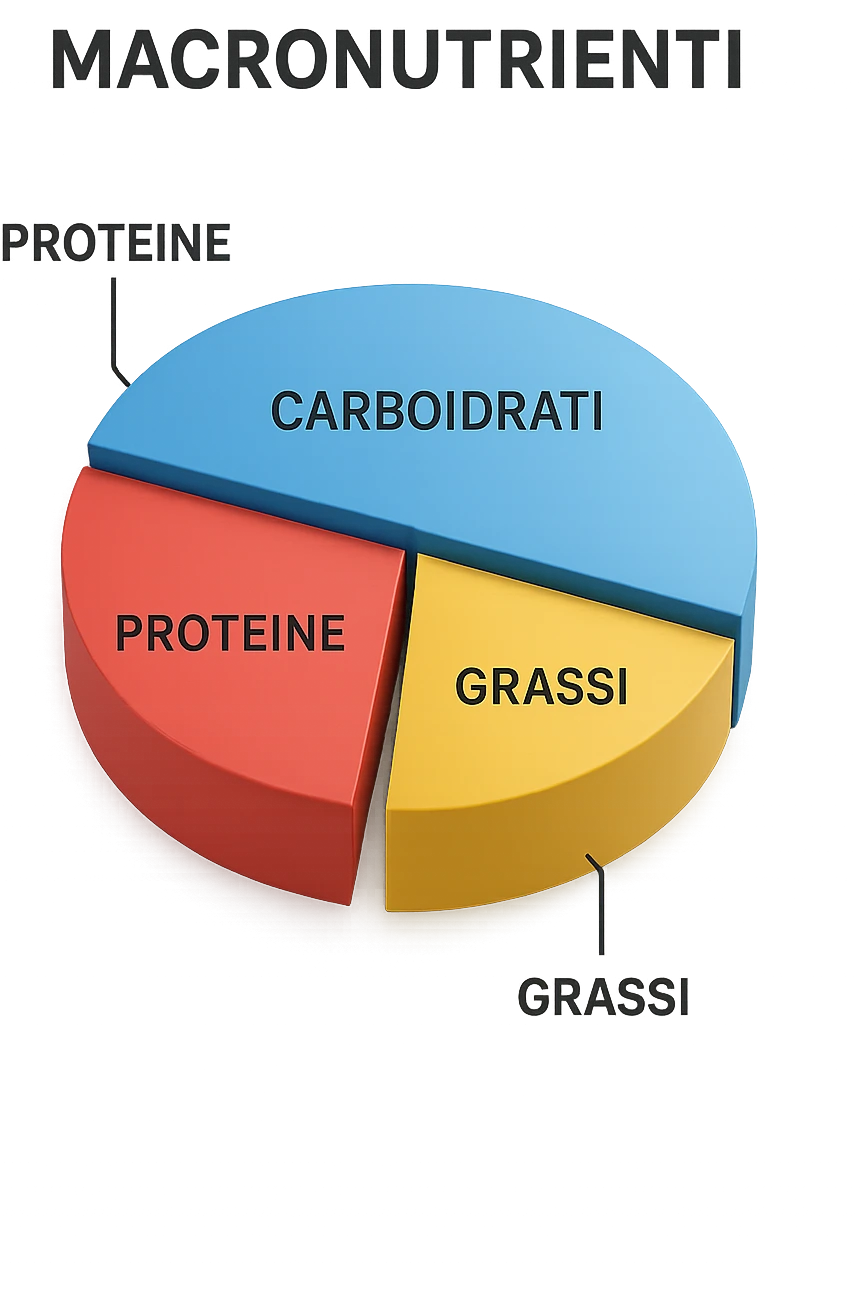 Piano A Macro nutrizionale GRAFICO in 3d in italiano emoji