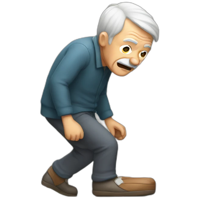 old man cant walk emoji