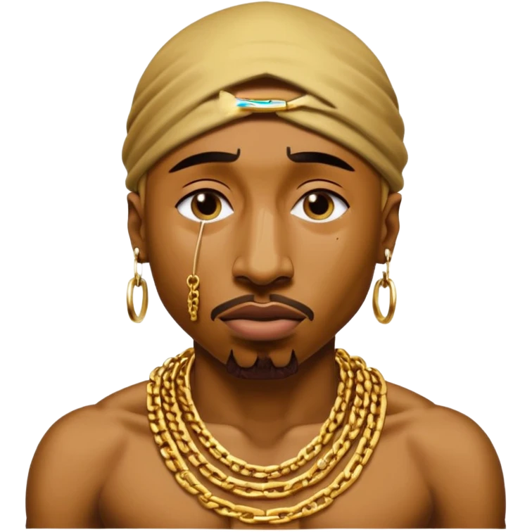tupac but he's made of gold but he's also in an unbearable amount of pain emoji