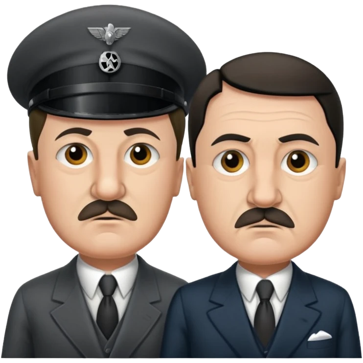 Adolf Hitler and mussolini of italy emoji