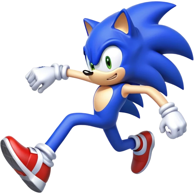 Sonic running emoji