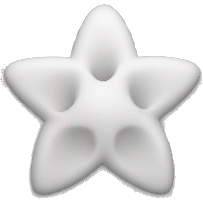 Estrella invertida de color blanco  emoji