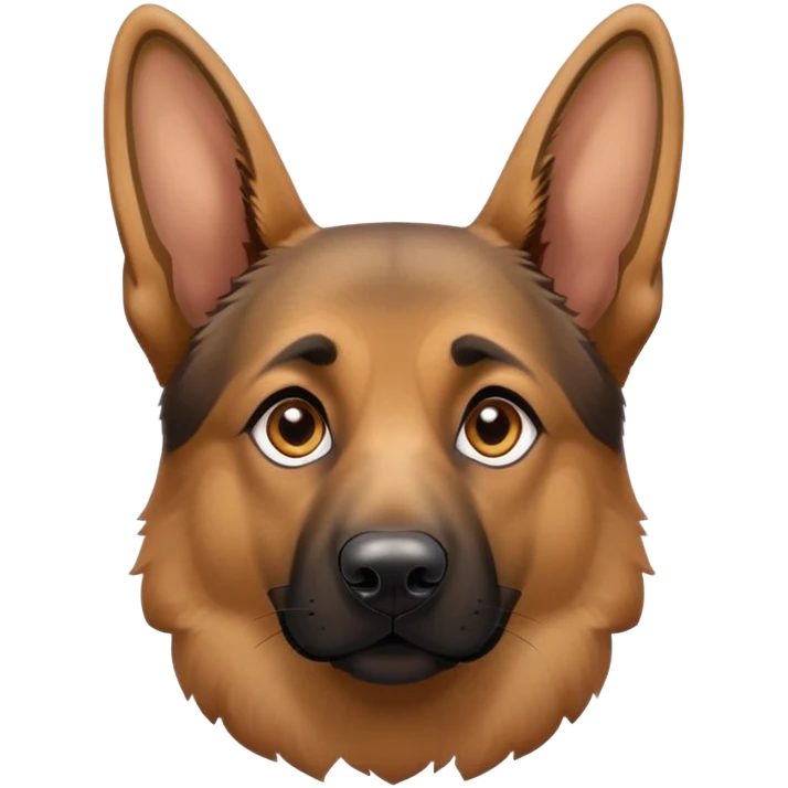 German sheper with ears down emoji