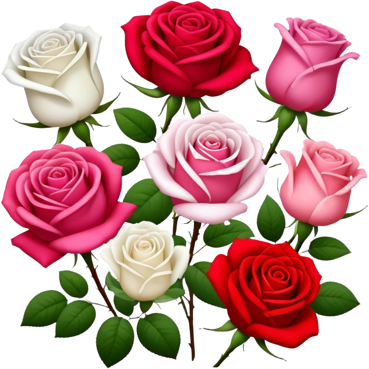 Assortment of roses emoji