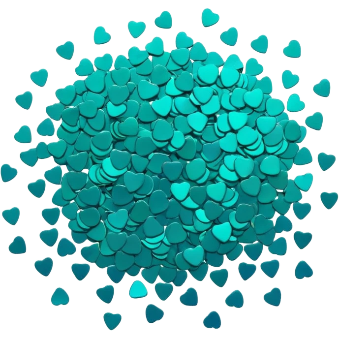 Teal celebration pop emoji