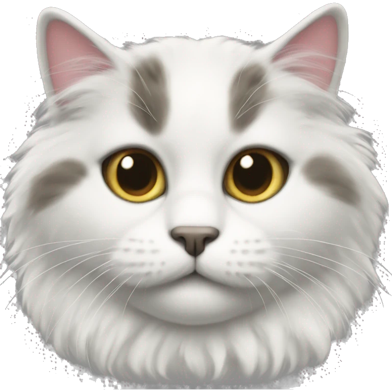 Servia is a fluffy cat with a white breast emoji