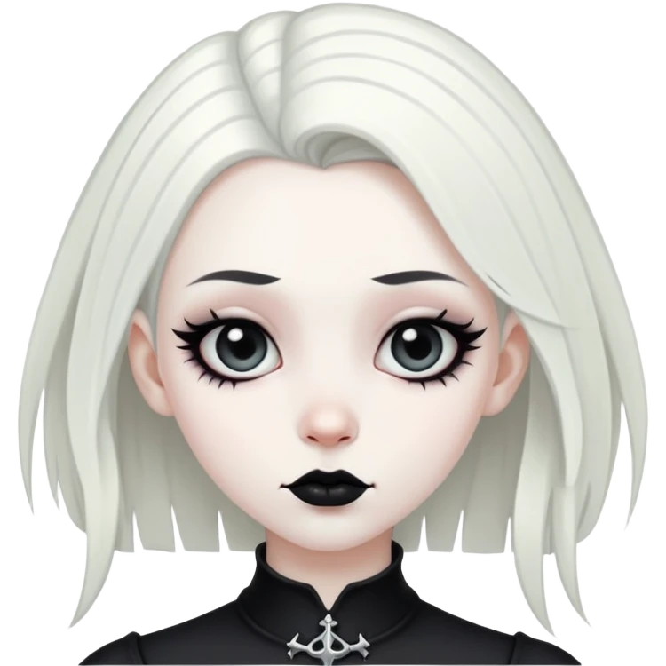 big ass white goth girl emoji