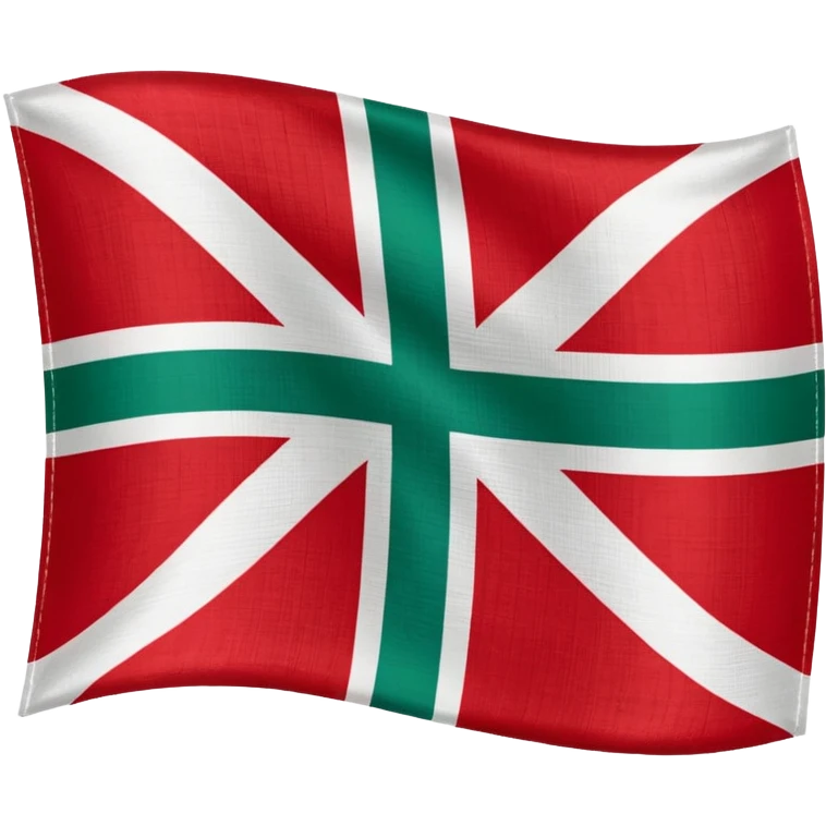 Una bandera del pais basko el rojo en forma de x y una cruz blanca el fondo rojo emoji