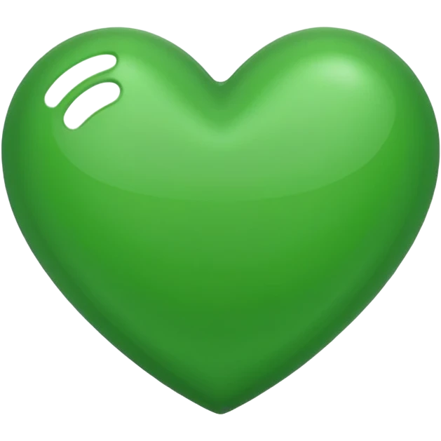green heart with a glossy finish emoji