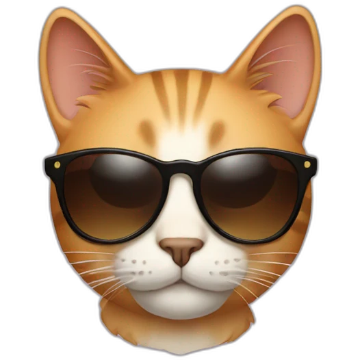 Cat with sunglasses emoji