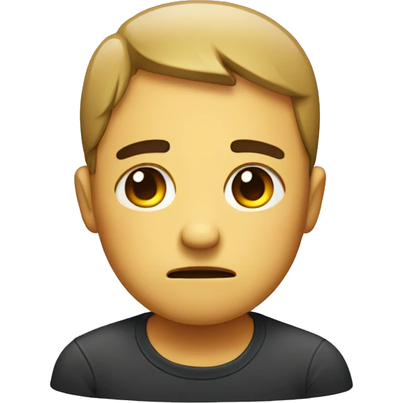 Straight sad face emoji