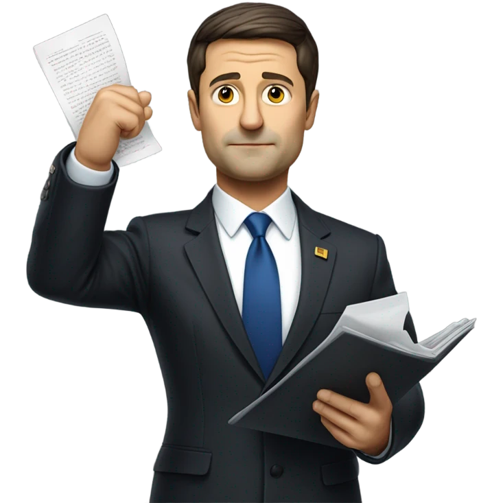 the president zelenskiy takes the oath emoji