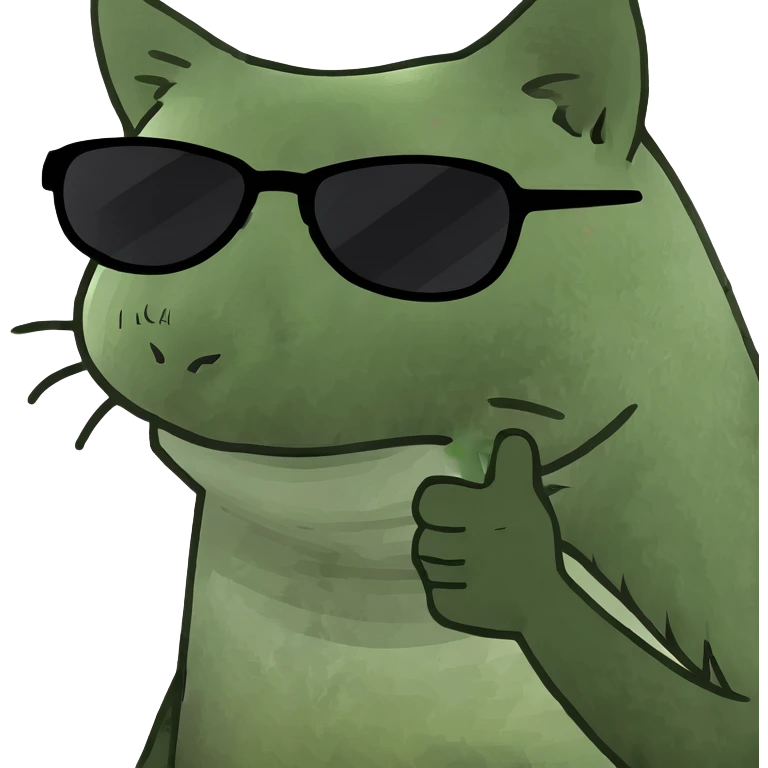 Cat with sunglasses emoji