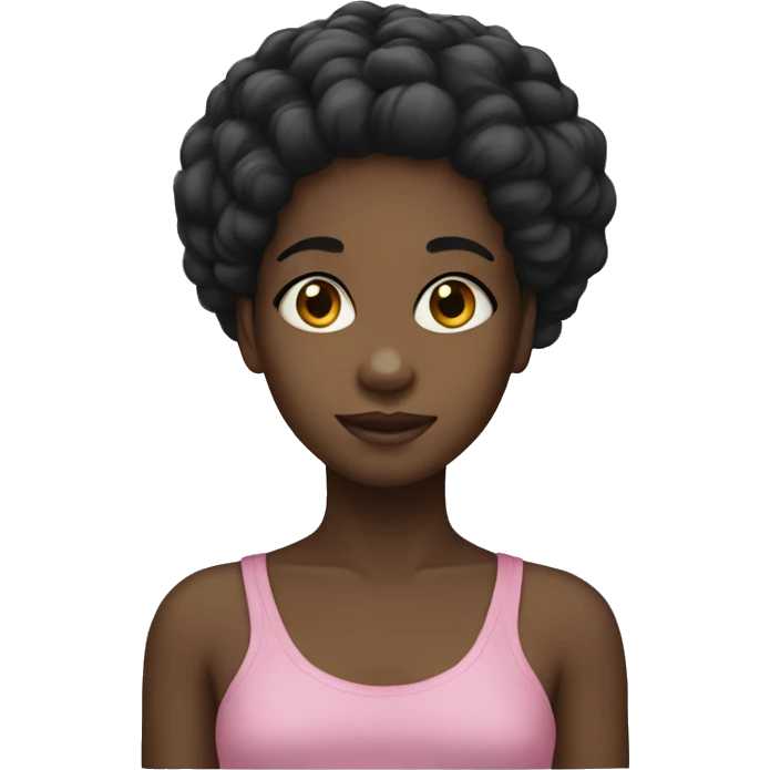 A black girl with 4C hair emoji