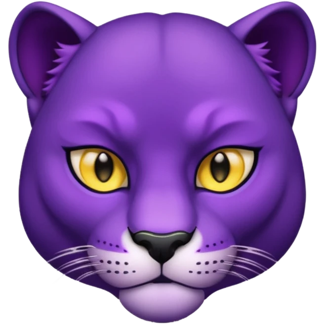 Purple Panther face turned to the slight right emoji