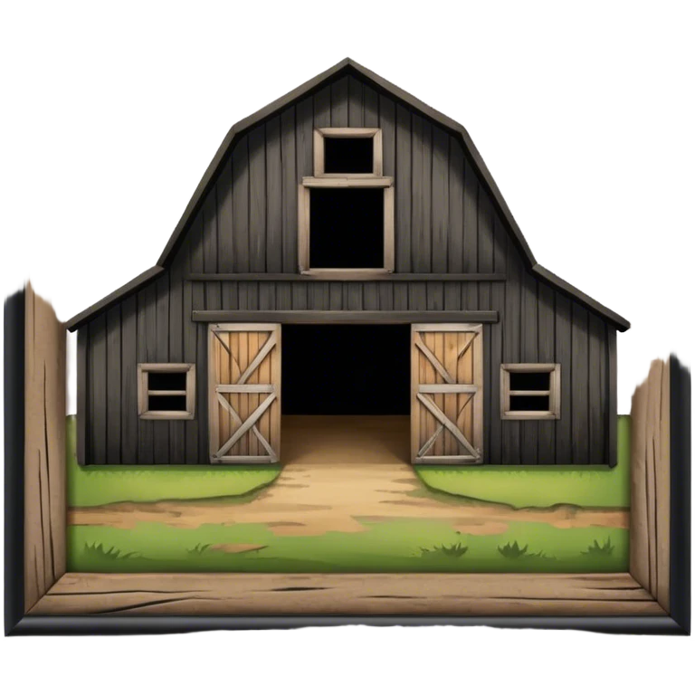 Empty barn emoji