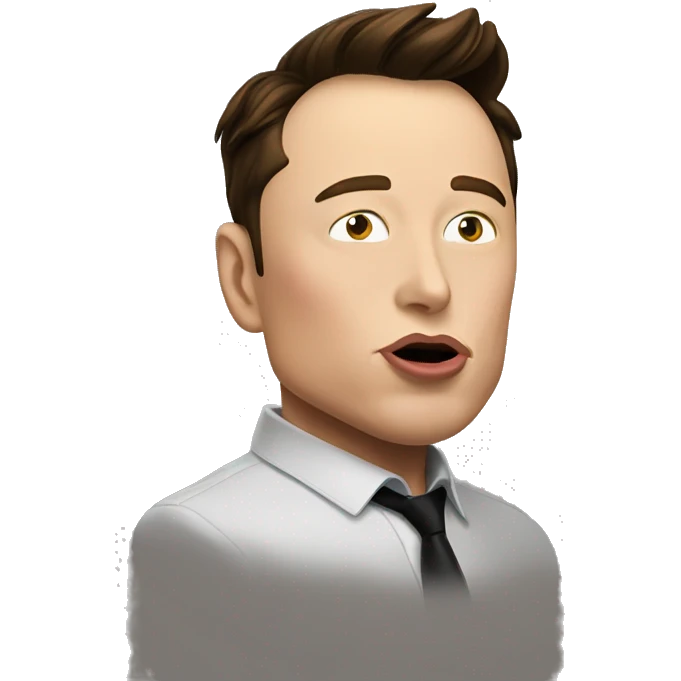 Elon musk kiss face emoji
